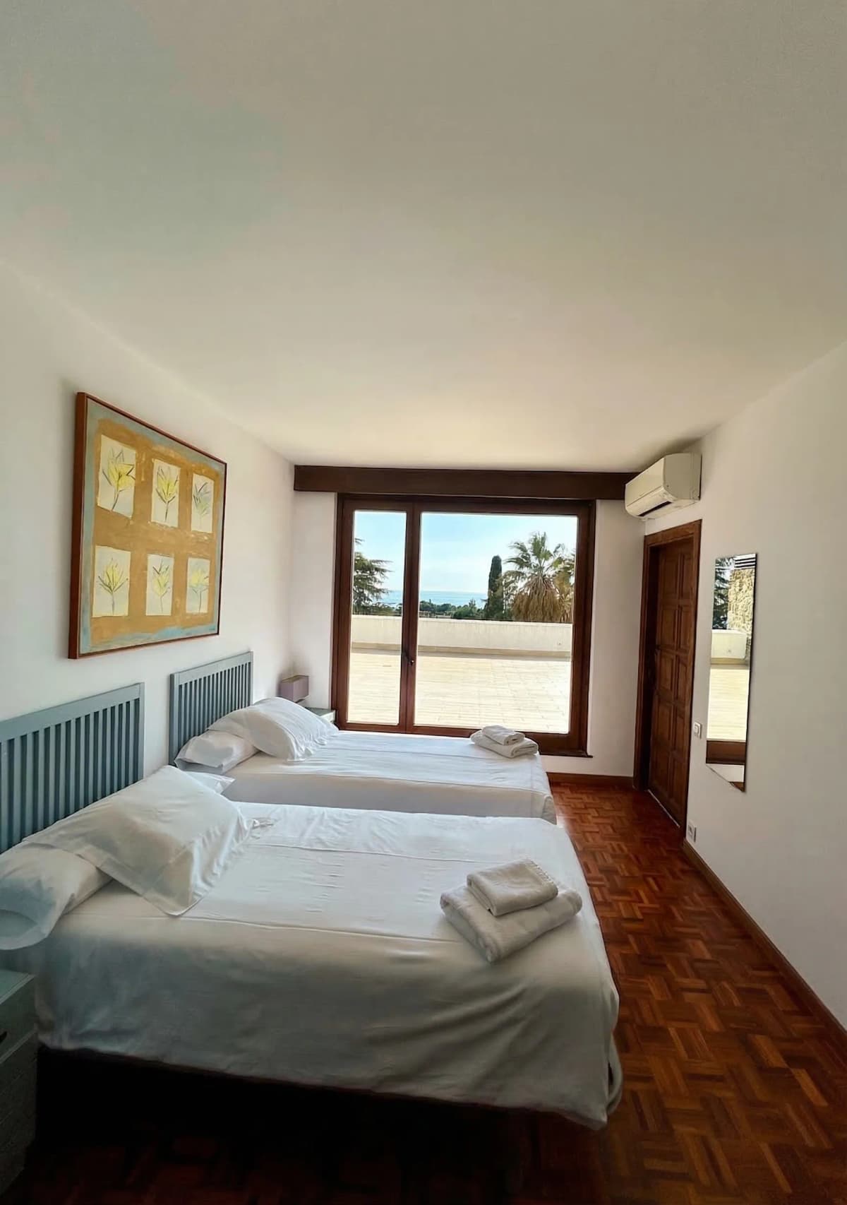 Bright bedroom with private terrace