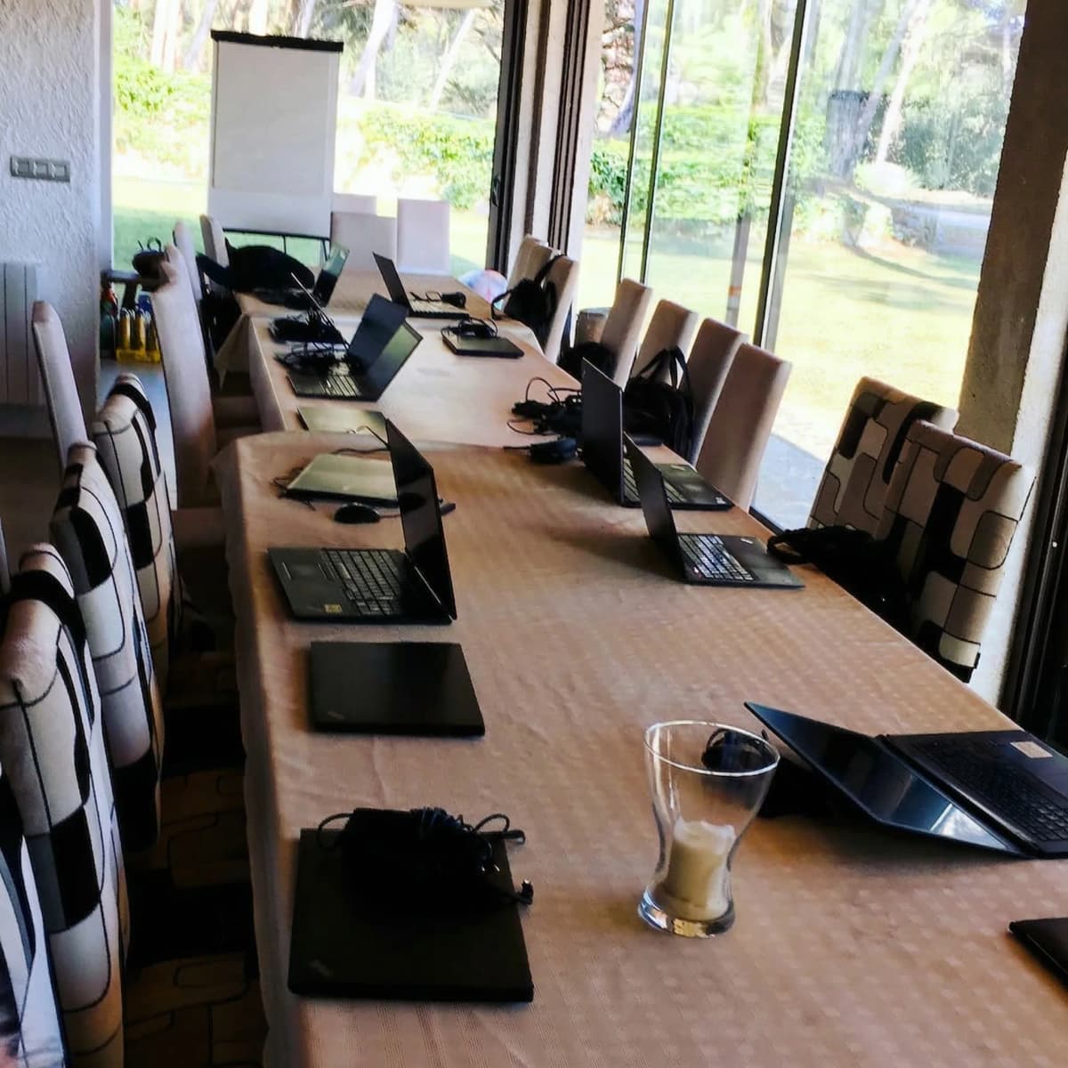 Corporate retreat meeting room