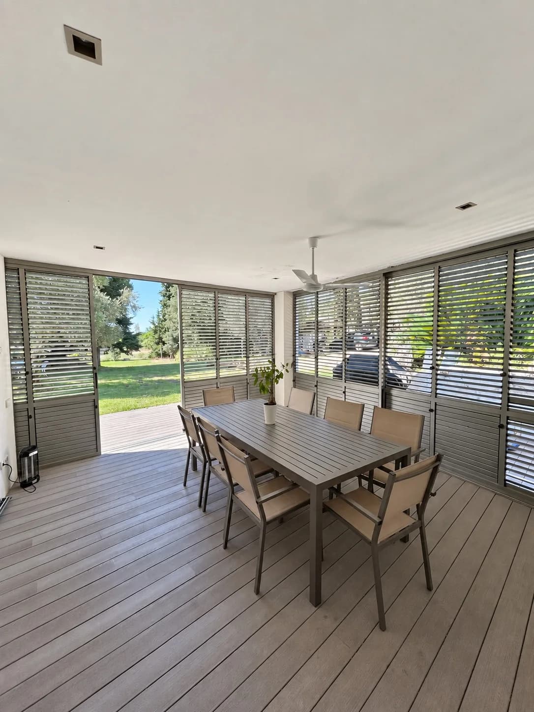 Covered porch of the Pool House